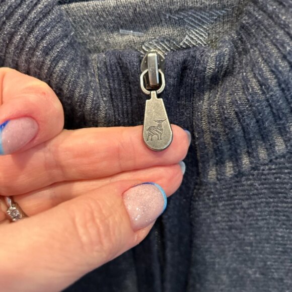 Raffi Cardigan Sweater Mens L Black Gray Full Zip Pockets SzM - Picture 3 of 8